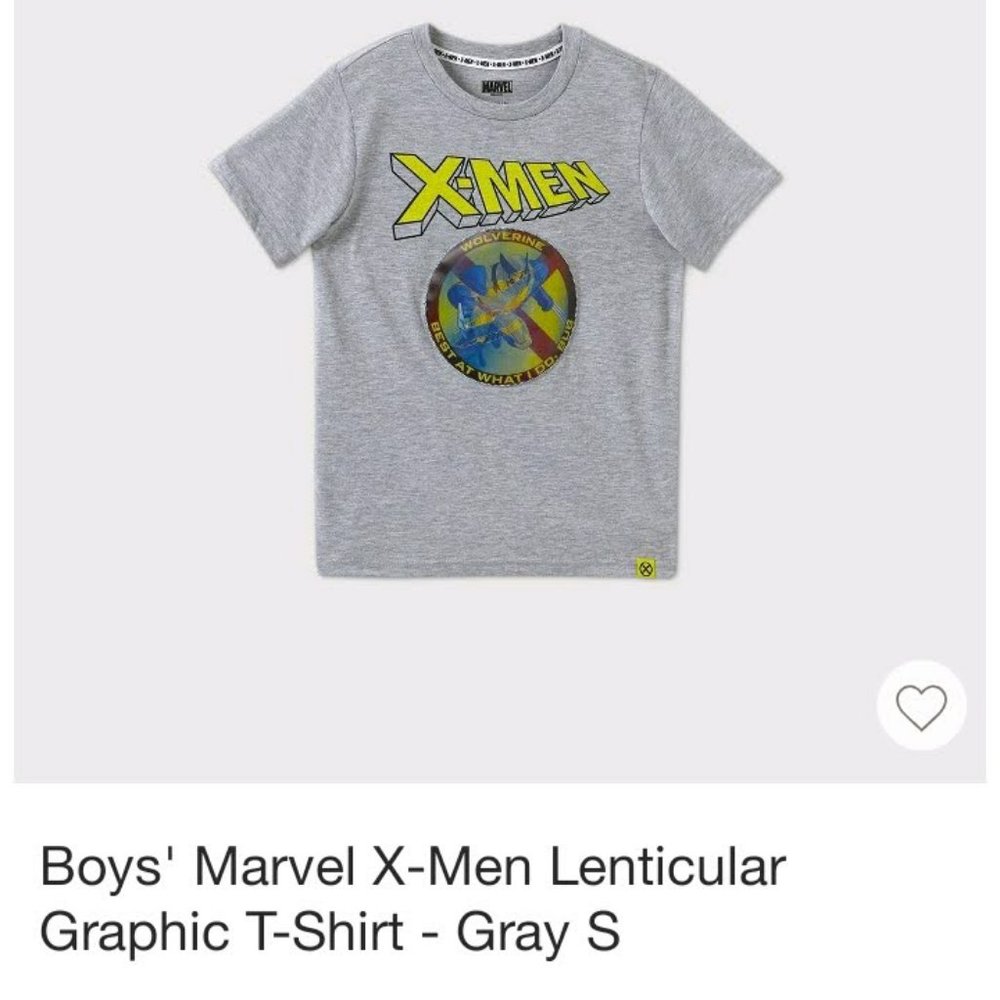 Boys' X-Men Lenticular Graphic Tee- Gray